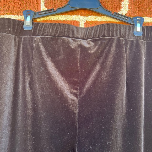 Ming Wang Black Wide Leg Velvet Pants size Medium NWT $215 Christmas Holiday - Picture 5 of 8